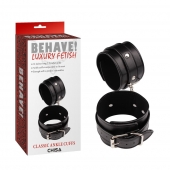 Черные оковы Classic Ankle Cuffs - Chisa - купить с доставкой в Волгодонске