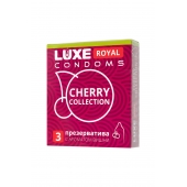 Презервативы с ароматом вишни LUXE Royal Cherry Collection - 3 шт. - Luxe - купить с доставкой в Волгодонске