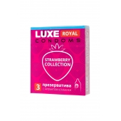 Презервативы с ароматом клубники LUXE Royal Strawberry Collection - 3 шт. - Luxe - купить с доставкой в Волгодонске