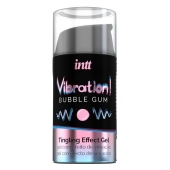 Жидкий интимный гель с эффектом вибрации Vibration! Bubble Gum - 15 мл. - INTT - купить с доставкой в Волгодонске