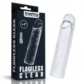Прозрачная насадка-удлинитель Flawless Clear Penis Sleeve Add 1 - 15,5 см. - Lovetoy - в Волгодонске купить с доставкой