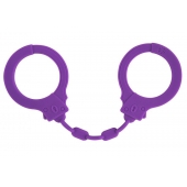 Фиолетовые силиконовые наручники Suppression - Lola Games - купить с доставкой в Волгодонске
