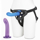 Страпон унисекс Beginners Strap-On с 2 насадками - 15 и 13 см. - Lux Fetish - купить с доставкой в Волгодонске