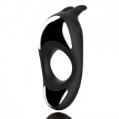 Черное эрекционное кольцо с двумя моторами Zeus Dual Vibe Cock Ring - FeelzToys - в Волгодонске купить с доставкой