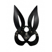 Черная кожаная маска зайки Miss Bunny - БДСМ Арсенал - купить с доставкой в Волгодонске
