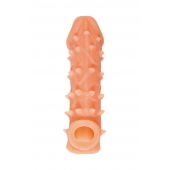 Телесная закрытая насадка с пупырышками Cock Sleeve Size L - 17,6 см. - KOKOS - в Волгодонске купить с доставкой