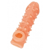 Телесная закрытая насадка с пупырышками Cock Sleeve Size L - 17,6 см. - KOKOS - в Волгодонске купить с доставкой