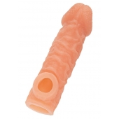 Телесная закрытая насадка с шершавой головкой Cock Sleeve Size M - 15,6 см. - KOKOS - в Волгодонске купить с доставкой