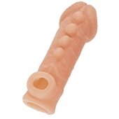 Телесная закрытая насадка с шишечками Cock Sleeve Size L - 17,6 см. - KOKOS - в Волгодонске купить с доставкой