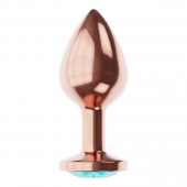 Пробка цвета розового золота с малиновым кристаллом Diamond Topaz Shine L - 8,3 см. - Lola Games - купить с доставкой в Волгодонске