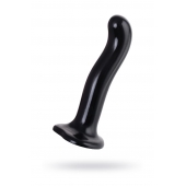 Черный стимулятор для пар P G-Spot Dildo Size M - 18 см. - Strap-on-me - в Волгодонске купить с доставкой