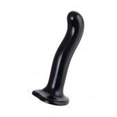 Черный стимулятор для пар P G-Spot Dildo Size M - 18 см. - Strap-on-me - в Волгодонске купить с доставкой