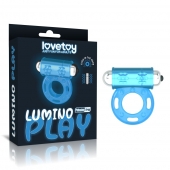 Голубое, светящееся в темноте эрекционное виброкольцо Lumino Play Vibrating Penis Ring - Lovetoy - в Волгодонске купить с доставкой