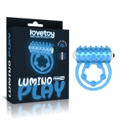 Голубое, светящееся в темноте виброкольцо Lumino Play Vibrating Penis Ring - Lovetoy - в Волгодонске купить с доставкой