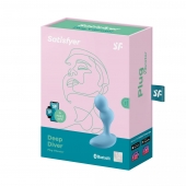 Голубой анальный вибростимулятор Deep Driver - 11,2 см. - Satisfyer - в Волгодонске купить с доставкой