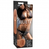Мастурбатор-вагина цвета карамели Julieta с вибрацией - Blush Novelties - в Волгодонске купить с доставкой