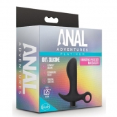 Черный анальный вибратор Silicone Vibrating Prostate Massager 01 - 10,8 см. - Blush Novelties - в Волгодонске купить с доставкой