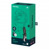 Черный анальный вибратор Hot Passion с функцией нагрева - Satisfyer - в Волгодонске купить с доставкой