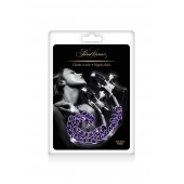 Зажимы для сосков с фиолетовой цепочкой Sweet Caress Nipple Chain - Sweet Caress - купить с доставкой в Волгодонске