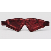 Двусторонняя красно-черная маска на глаза Reversible Faux Leather Blindfold - Fifty Shades of Grey - купить с доставкой в Волгодонске