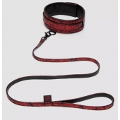 Стильный ошейник с поводком Reversible Faux Leather Collar and Lead - Fifty Shades of Grey - купить с доставкой в Волгодонске