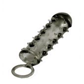 Дымчатая стимулирующая насадка с закрытой головкой SAMURAI PENIS SLEEVE BLACK - 14,5 см. - NMC - в Волгодонске купить с доставкой