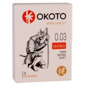 Тонкие презервативы OKOTO Thin Extra Soft - 3 шт. - Sitabella - купить с доставкой в Волгодонске