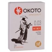 Ультратонкие презервативы OKOTO Ultra Thin - 3 шт. - Sitabella - купить с доставкой в Волгодонске