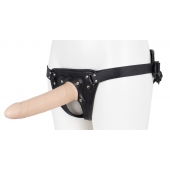 Пустотелый страпон Harness CLASSIC с бандажом - 19,5 см. - LOVETOY (А-Полимер) - купить с доставкой в Волгодонске