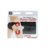 Металлические наручники с чёрной меховой опушкой - Dream Toys - купить с доставкой в Волгодонске