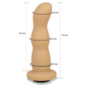 Телесная рельефная насадка Harness - 14,2 см. - LOVETOY (А-Полимер) - купить с доставкой в Волгодонске