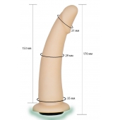 Телесная гладкая насадка-фаллоимитатор Harness - 17 см. - LOVETOY (А-Полимер) - купить с доставкой в Волгодонске