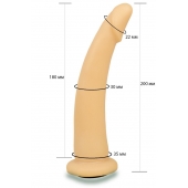 Телесная гладкая насадка-фаллоимитатор Harness - 20 см. - LOVETOY (А-Полимер) - купить с доставкой в Волгодонске