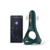 Изумрудное виброкольцо Magic Motion Rise с подхватом мошонки - Magic Motion - в Волгодонске купить с доставкой