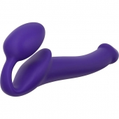 Фиолетовый безремневой страпон Silicone Bendable Strap-On - size M - Strap-on-me - купить с доставкой в Волгодонске