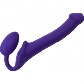 Фиолетовый безремневой страпон Silicone Bendable Strap-On - size M - Strap-on-me - купить с доставкой в Волгодонске