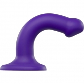 Фиолетовый фаллоимитатор-насадка Strap-On-Me Dildo Dual Density size S - 17 см. - Strap-on-me - купить с доставкой в Волгодонске