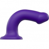 Фиолетовый фаллоимитатор-насадка Strap-On-Me Dildo Dual Density size L - 19 см. - Strap-on-me - купить с доставкой в Волгодонске