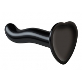 Черный фаллоимитатор-насадка Strap-On-Me P G spot Dildo size S - 16,4 см. - Strap-on-me - купить с доставкой в Волгодонске