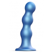 Голубая насадка Strap-On-Me Dildo Plug Balls size S - Strap-on-me - купить с доставкой в Волгодонске
