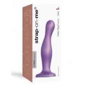 Фиолетовая насадка Strap-On-Me Dildo Plug Curvy size L - Strap-on-me - купить с доставкой в Волгодонске
