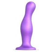Фиолетовая насадка Strap-On-Me Dildo Plug Curvy size L - Strap-on-me - купить с доставкой в Волгодонске