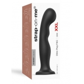 Черная насадка Strap-On-Me Dildo Plug P G size XXL - Strap-on-me - купить с доставкой в Волгодонске