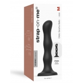 Черная насадка Strap-On-Me Dildo Geisha Balls size M - Strap-on-me - купить с доставкой в Волгодонске