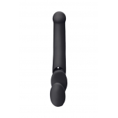 Черный безремневой вибрострапон Silicone Bendable Strap-On - size XL - Strap-on-me - купить с доставкой в Волгодонске
