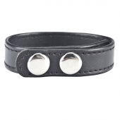 Кольцо на пенис SNAP COCK RING из искусственной кожи на клепках - BlueLine - в Волгодонске купить с доставкой