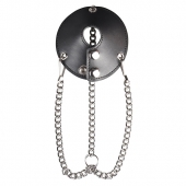 Утяжка для мошонки из искусственной кожи с цепочками PARACHUTE BALL STRETCHER - BlueLine - купить с доставкой в Волгодонске