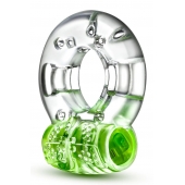 Зеленое эрекционное виброкольцо Arouser Vibrating C-Ring - Blush Novelties - в Волгодонске купить с доставкой