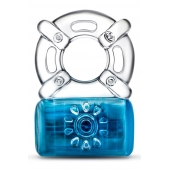 Синее эрекционное виброкольцо One Night Stand Vibrating C-Ring - Blush Novelties - в Волгодонске купить с доставкой