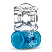 Синее эрекционное виброкольцо One Night Stand Vibrating C-Ring - Blush Novelties - в Волгодонске купить с доставкой